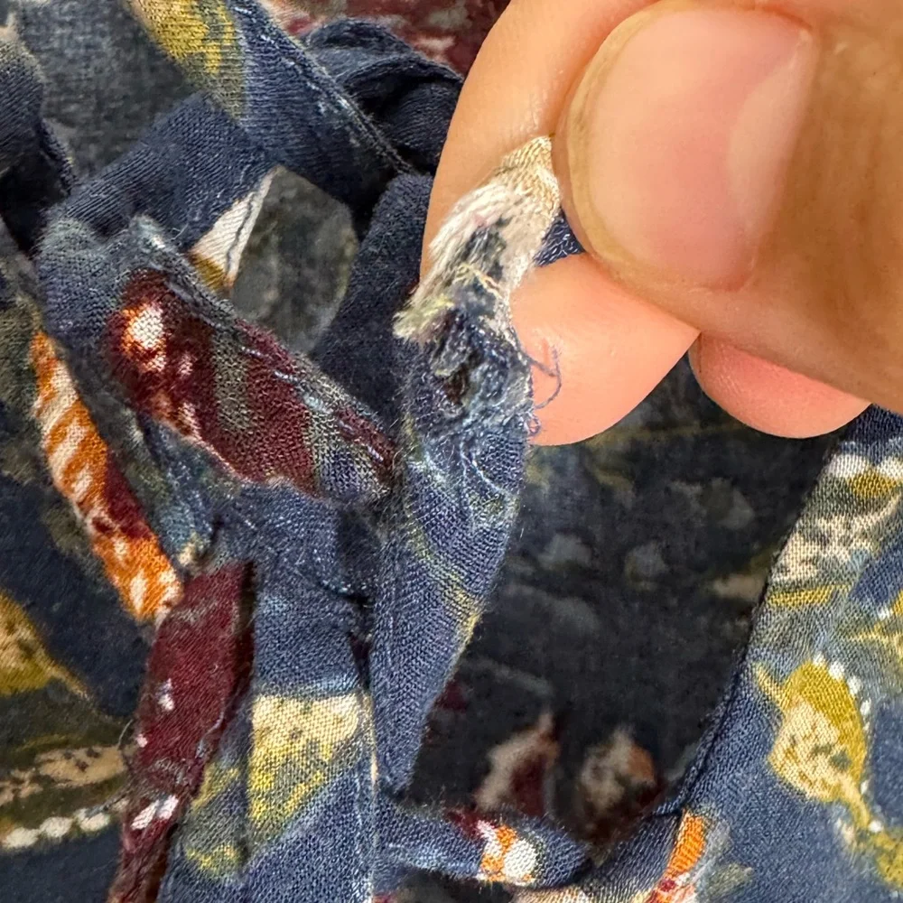 Abercrombie & Fitch womens M sleeveless floral print dress forest witchy boho - Picture 5 of 8